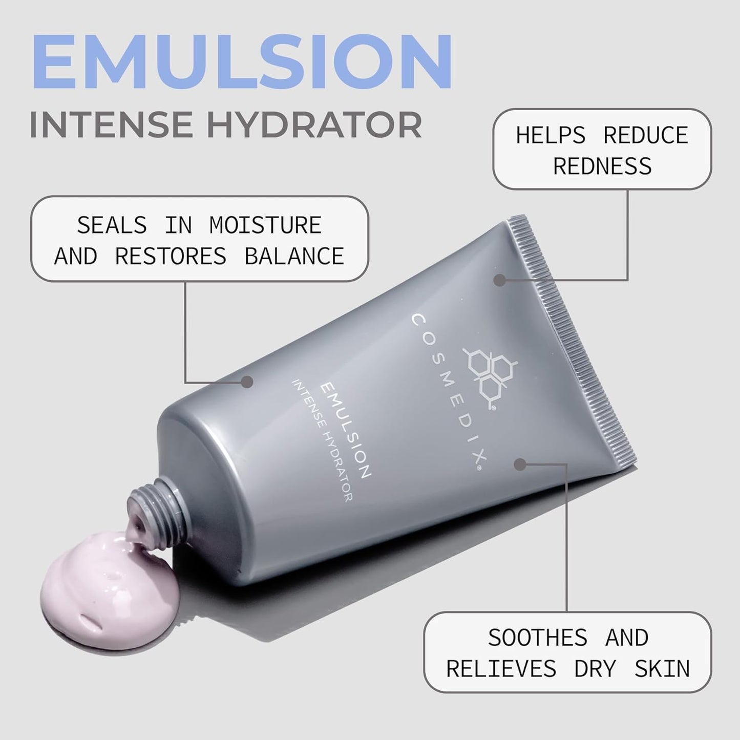 COSMEDIX Emulsion Intense Face Moisturizer - Ultra-Nourishing Hydrating Cream for Dry Skin | Shea Butter Lotion for Smoother Glow