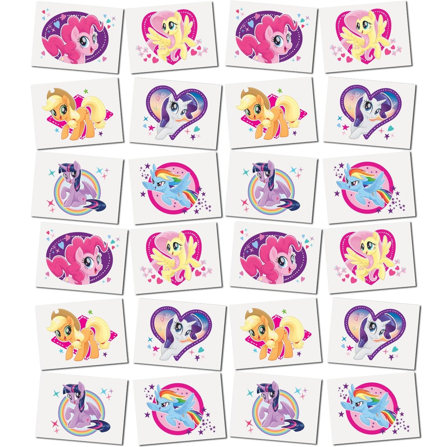 My Little Pony Party Temporary Tattoos - Assorted Designs, 24 Pcs