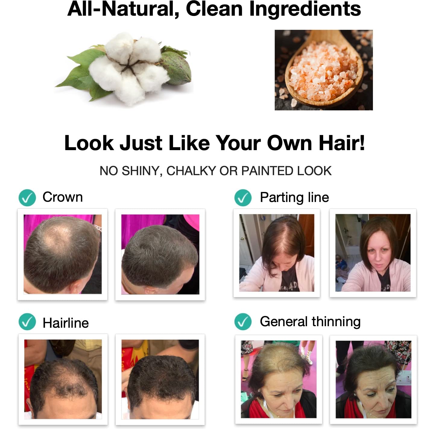 Caboki Hair Fibers - Natural Plant-Based Thinning Hair Solution for Men & Women | 10-Day Trial Size, Black