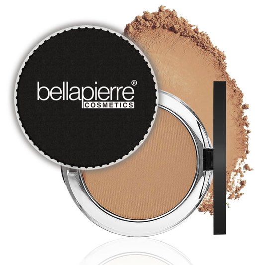 Bellapierre Compact Mineral Foundation SPF 15 – Pressed Powder Foundation, Concealer, Finishing & Setting Powder, On-the-Go Compact, Lightweight, Talc-Free, Non-Toxic – 0.35 oz - Nutmeg