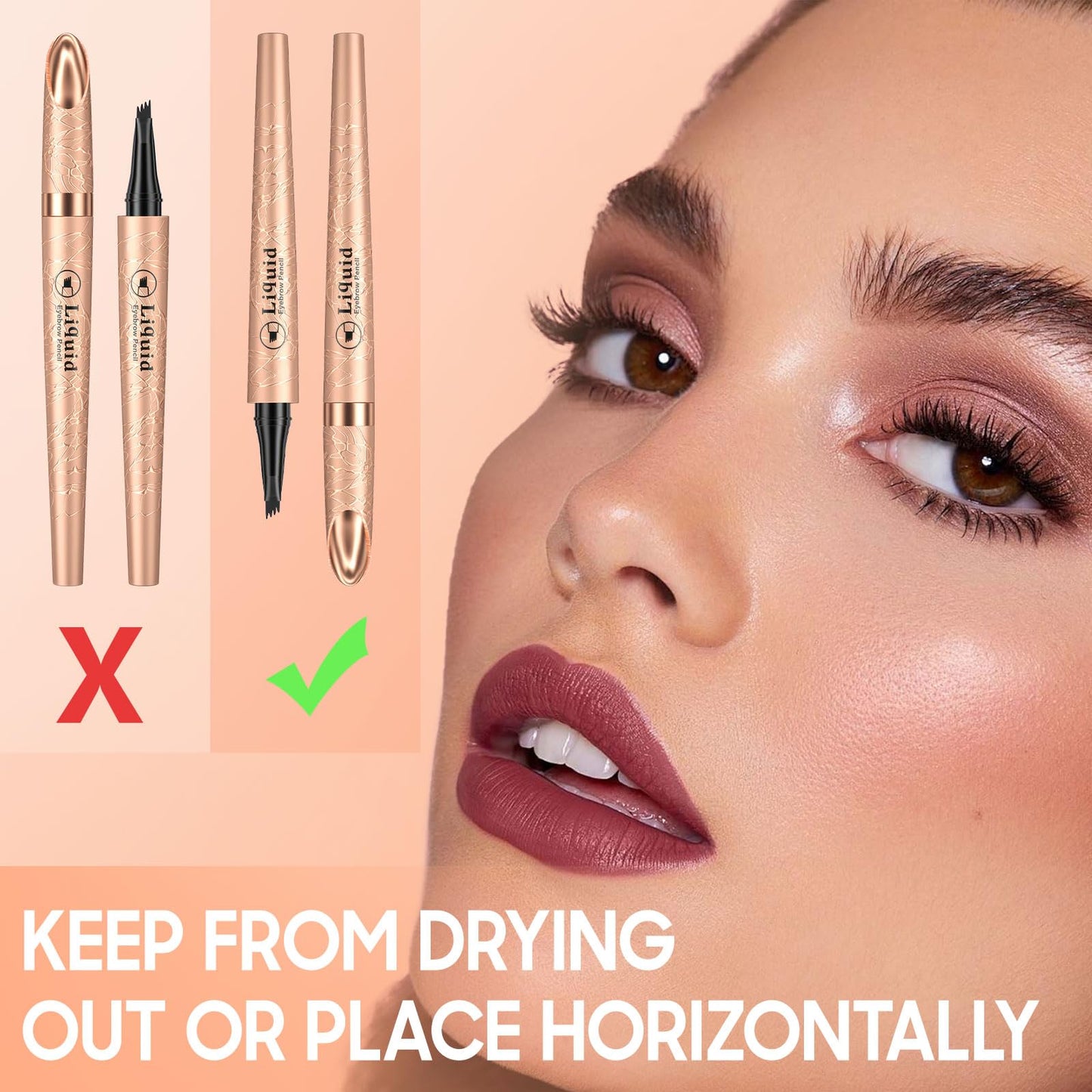 Microblading Eyebrow Penci Longl Lasting Eyebrow Pen Eyebrow Pencils for Women (Light Brown)