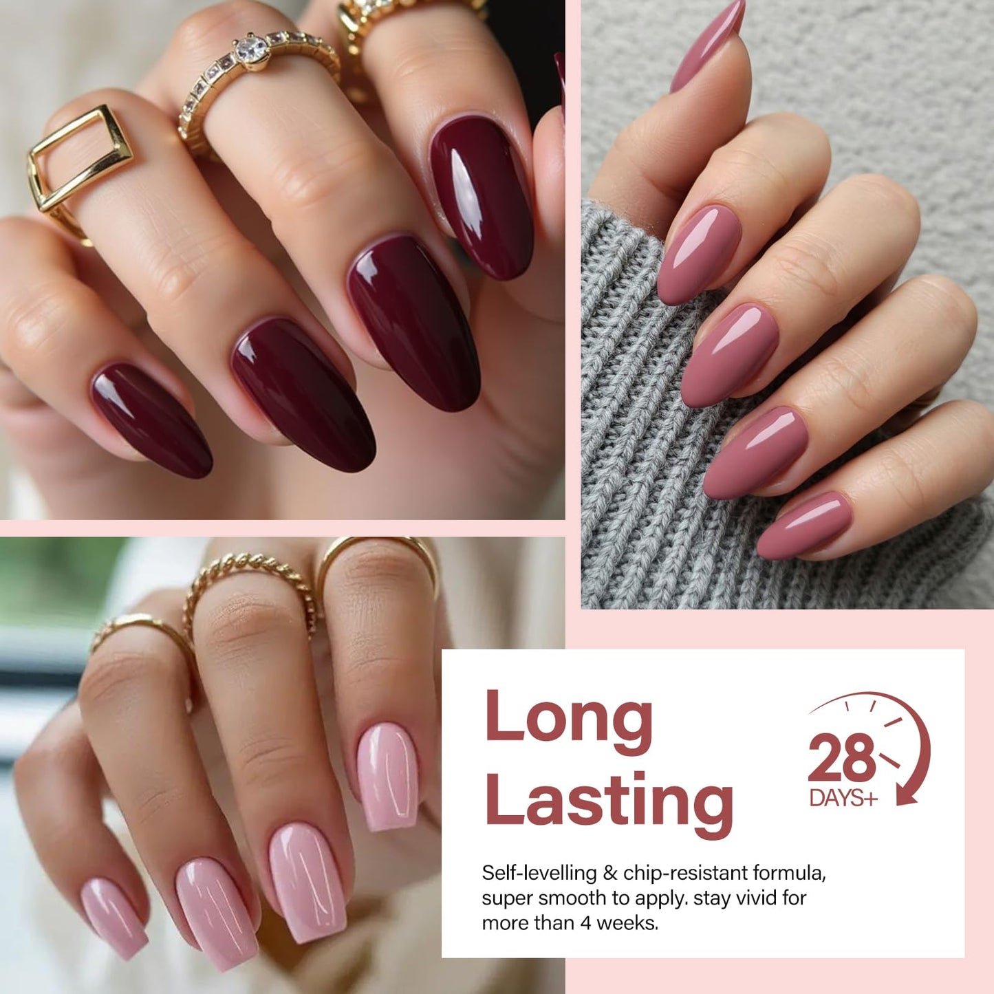 EBANKU 36Colors 0.5Oz Gel Nail Polish Set Same Color Same Bottle Soak Off Gel Polish Kit with 3PCS Base Top Matte Coat Nail Art Manicure Salon DIY at Home for Women