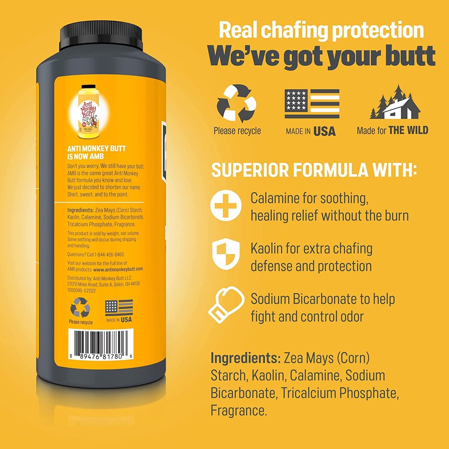Anti-Monkey Butt Anti-chafing Powder & Fresh Balls Cream - Men's Lotion to Powder Ball Deodorant, 3.4oz - Anti-Friction No Sweat Bundle