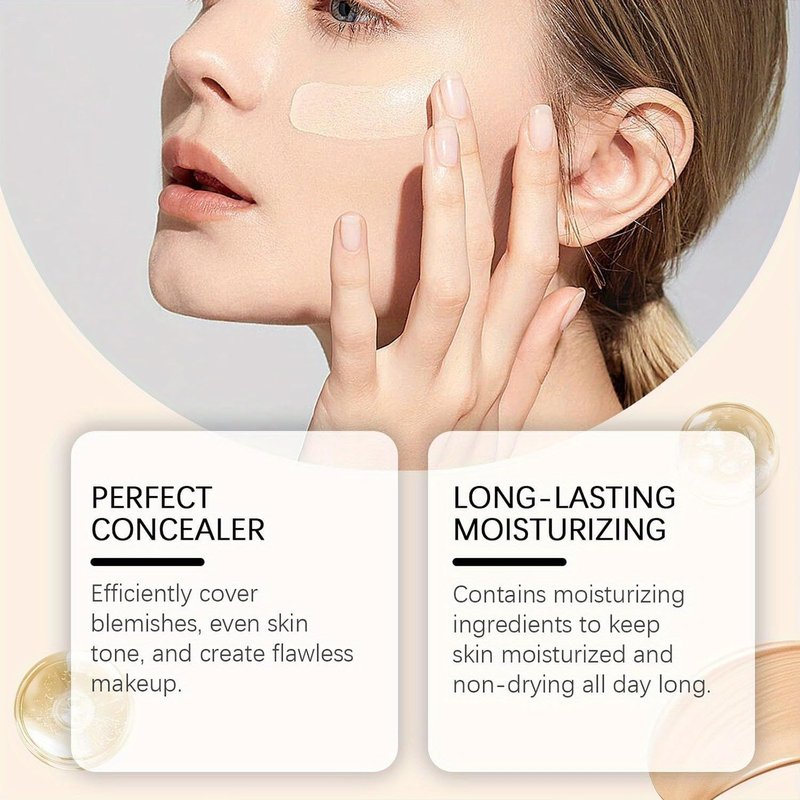 Color Changing Foundation with SPF 50 - 4 in 1 Moisturizing Medium-Full Coverage Cream | Lightweight Natural Look Makeup