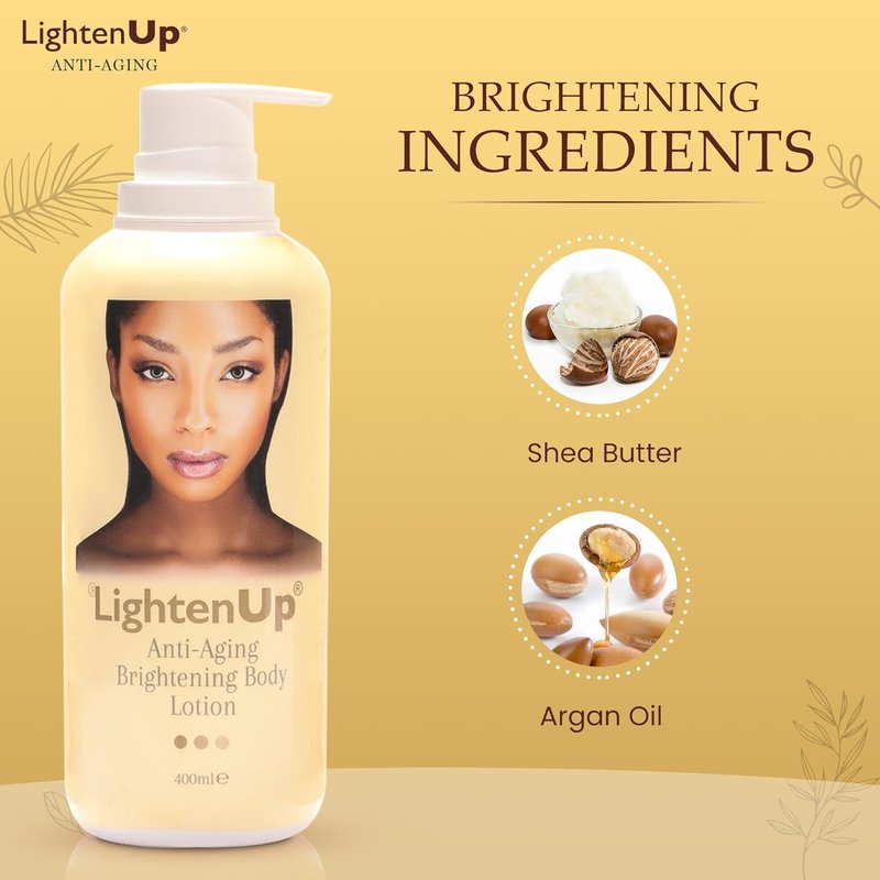LightenUp Anti-Aging Body Lotion - Brightening Argan Oil & Shea Butter Formula | 400ml