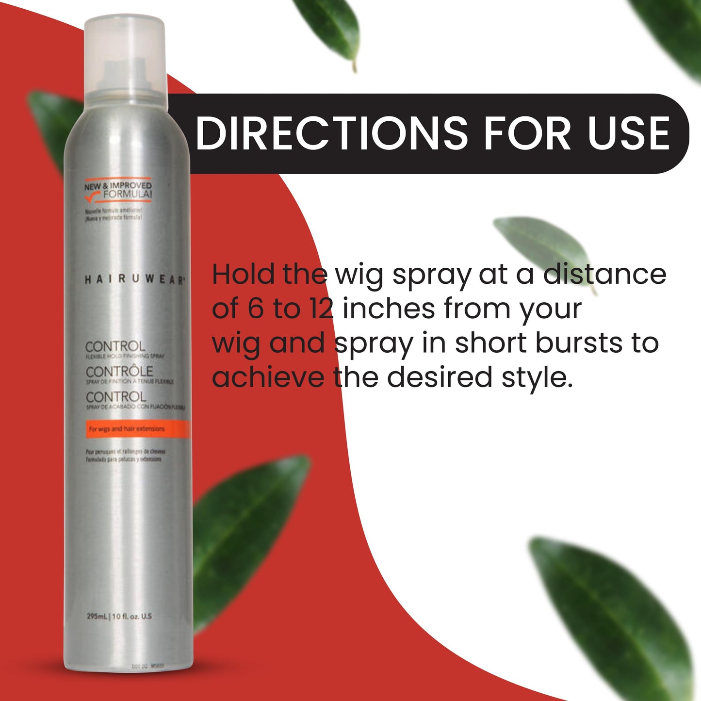 Strong Hold Finishing Hairspray For Wigs & Hair Extensions, Fast Drying, Non-sticky & Humidity Resistant - 10 Fl Oz