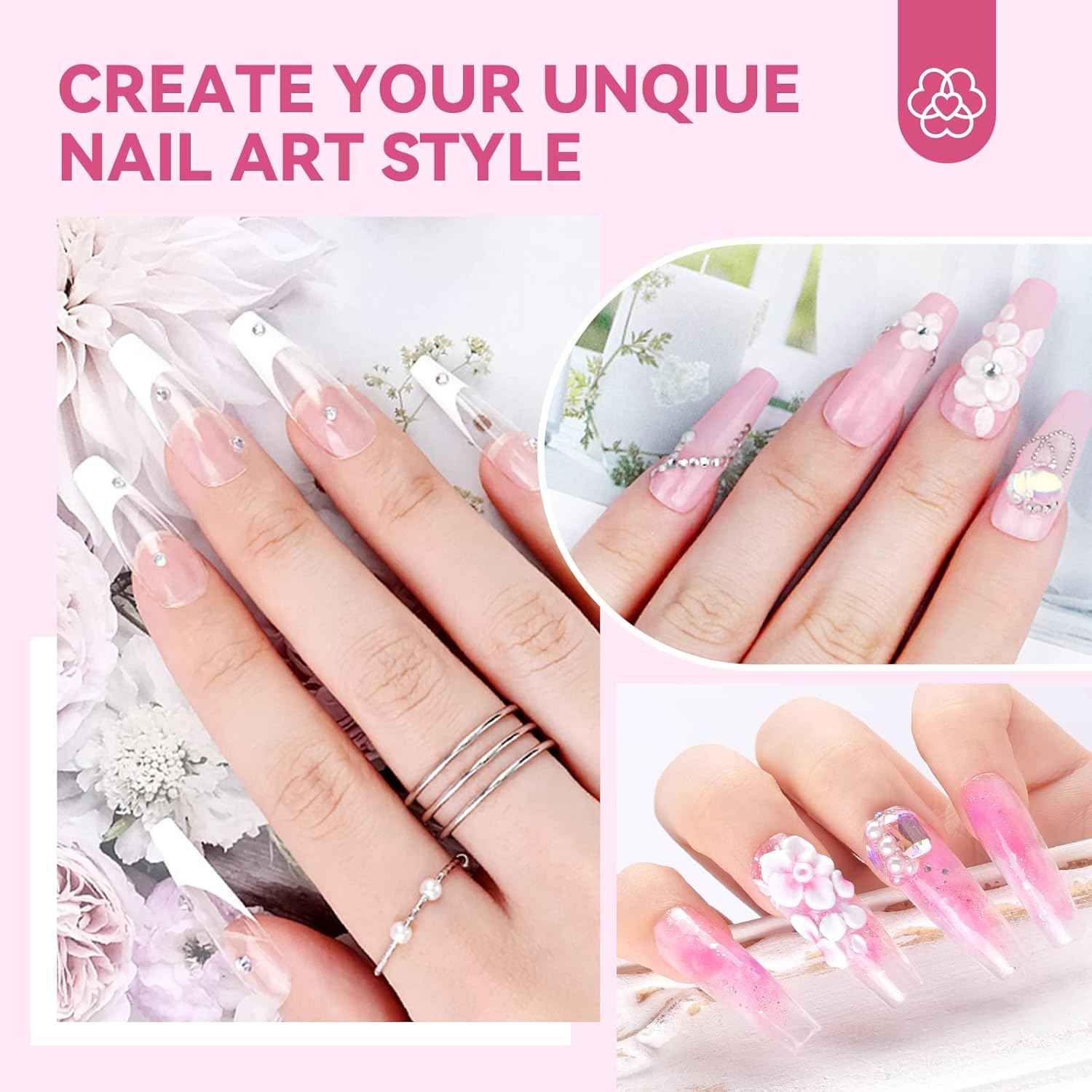 Acrylic Nail Kit with UV Light - Complete Saviland Nail Art Set for Salon Quality