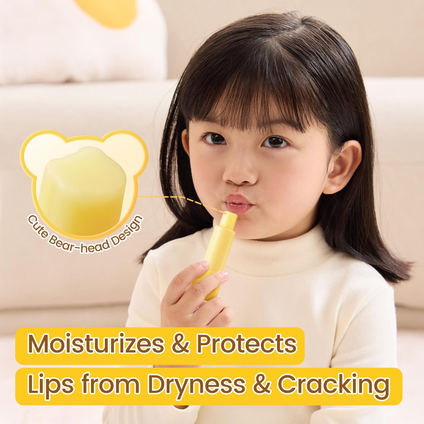 Kids Lip Balm Set - 3 Pack Moisturizing Formula for Chapped Lips | Non-Toxic & Safe for Toddlers