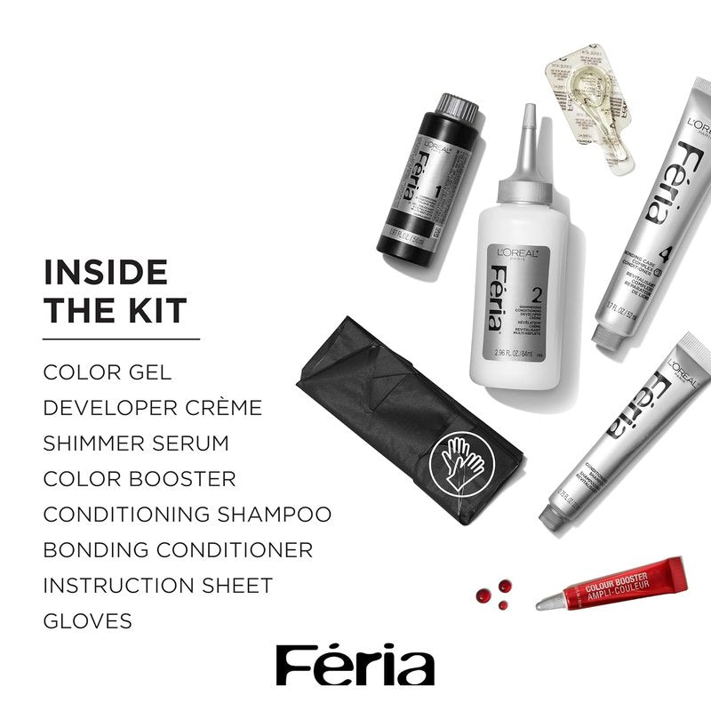 L'Oreal Paris Feria Hair Color - R48 Red Velvet Permanent Dye | Intense Deep Auburn, Single Kit