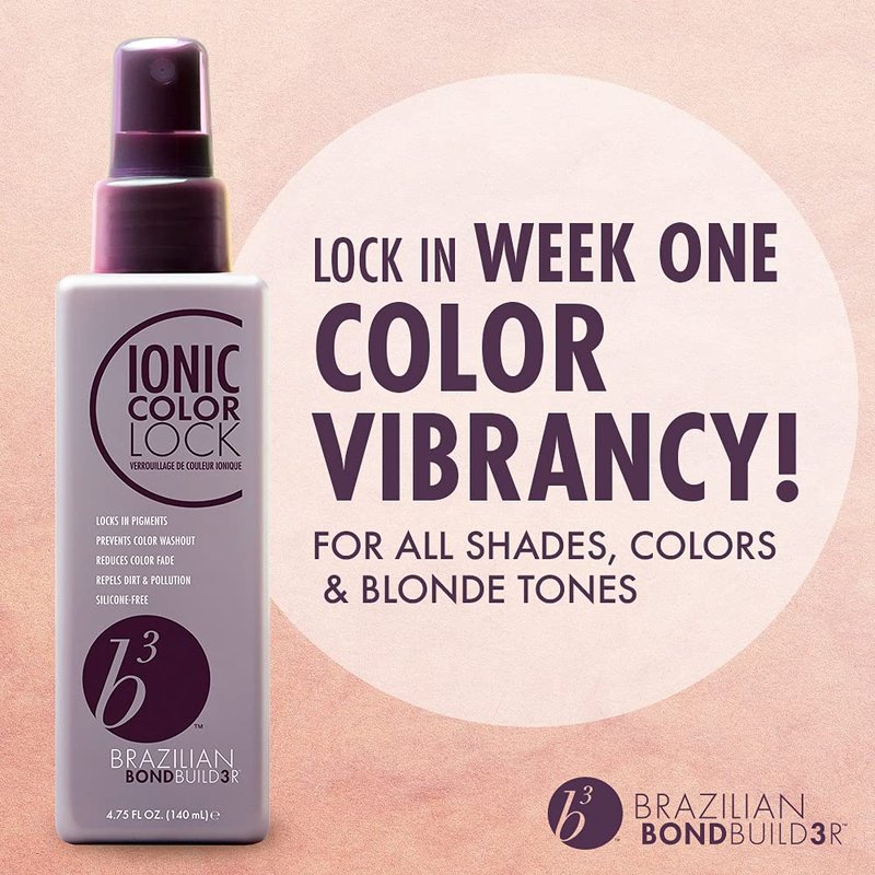 B3 Brazilian Bondbuilder Ionic Color Lock Leave-In Treatment Spray For Colour Treated Hair-Protects and Prolongs Vibrancy
