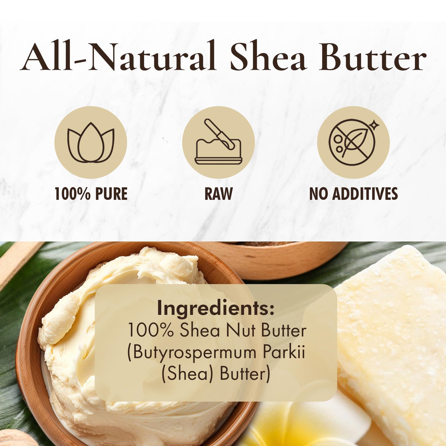 HalalEveryDay 28 oz Ivory Shea Butter- 100% Pure All Natural- Unrefined Organic Raw from Ghana- Raw African Shea Butter, Perfect for Skin, Face, Body, Hair Growth