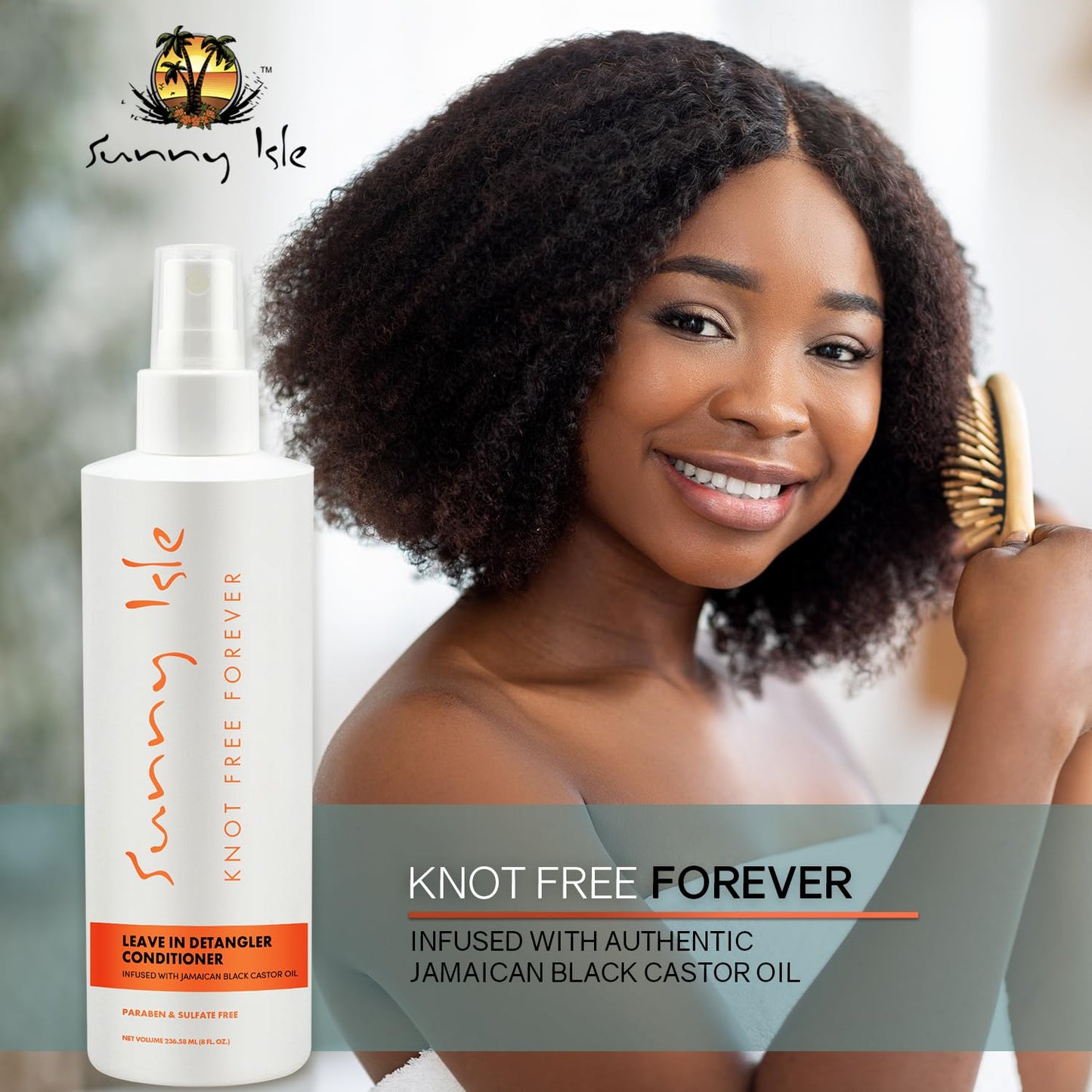 Jamaican Black Castor Oil Leave-In Detangler & Conditioner - 8oz | Moisturizes, Softens & Eliminates Frizz