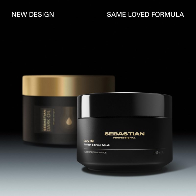 Sebastian Professional Dark Oil Smooth and Shine Mask | Infused with Jojoba and Argan Oils | 16.9 fl oz | Packaging May Vary