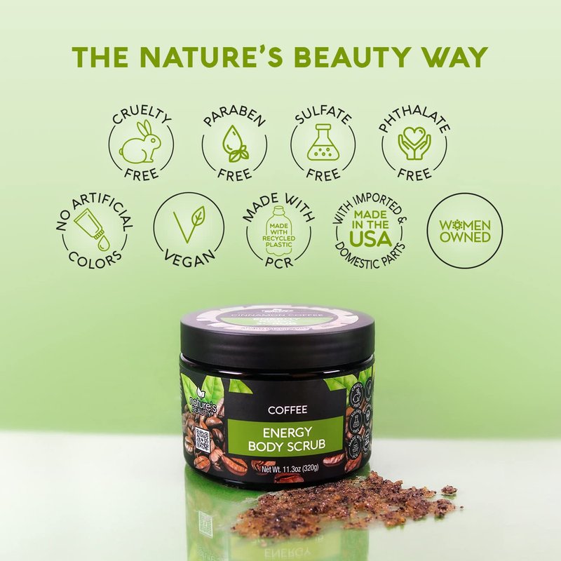 Nature's Beauty Lavender Chamomile Sleep Body Scrub Multi-Pack - Gently Exfoliate, Moisturize & Sooth Combination to Dry Skin, Made w/Coconut, Jojoba + Moringa Seed Oils, 11.3 oz (2 Pack)