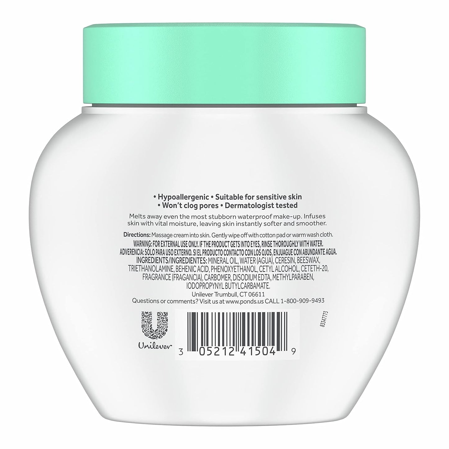 Pond's Cold Cream Cleanser - Deep Moisturizing Facial Cleanser | 9.5 oz (Pack of 3)