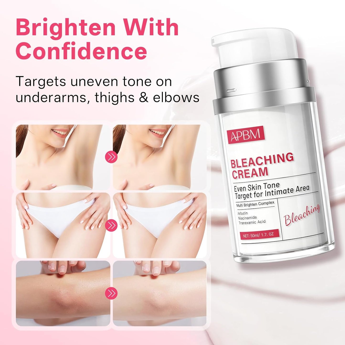 Skin Lightening Cream for Intimate Areas - Niacinamide & Vitamin C for Even Tone | 1.7 fl. oz