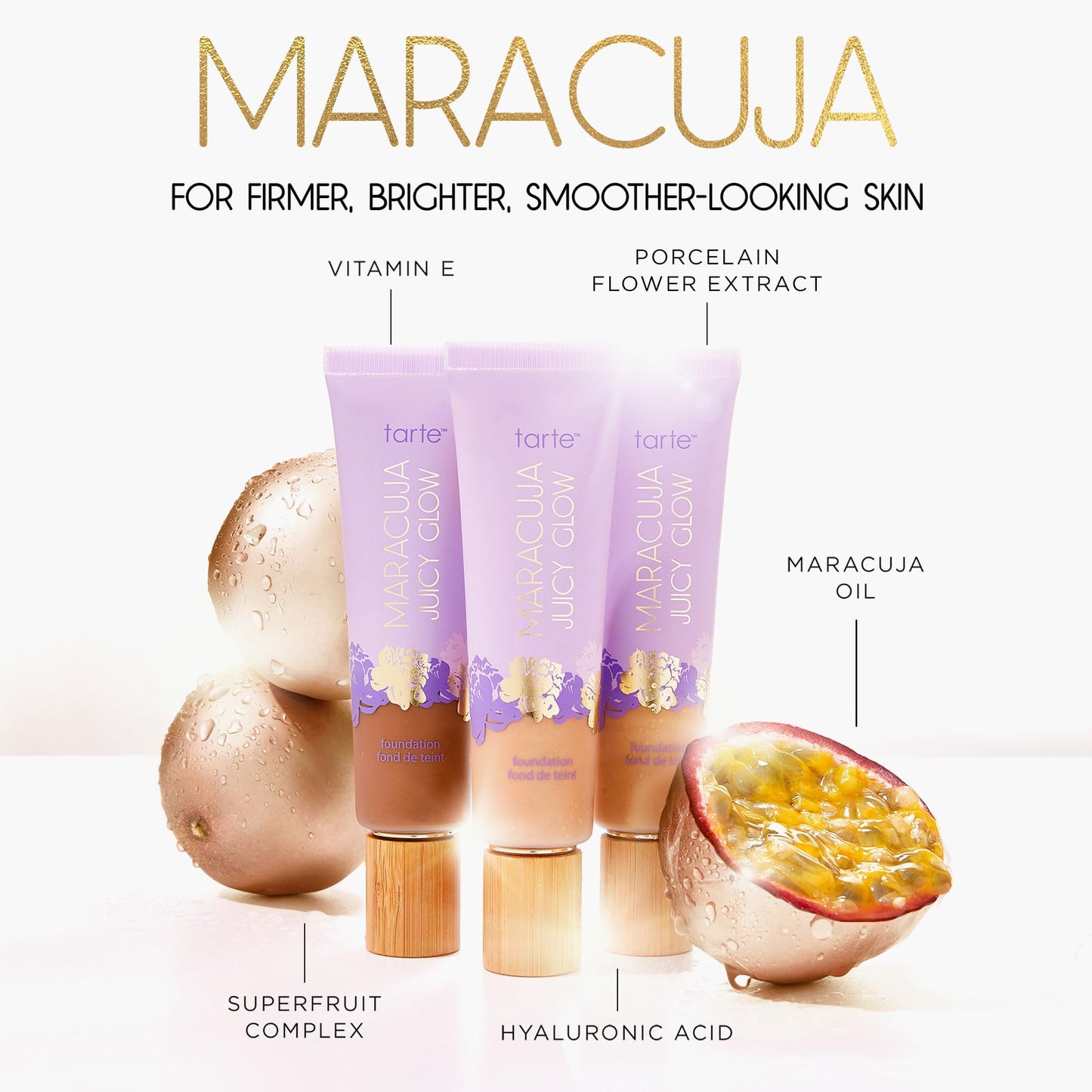 tarte maracuja juicy glow tint – Lightweight Tinted Moisturizer with Hyaluronic Acid for Radiant Skin, Buildable Medium Coverage, Waterproof, Vegan, Cruelty-Free, full size, 16N fair-light neutral