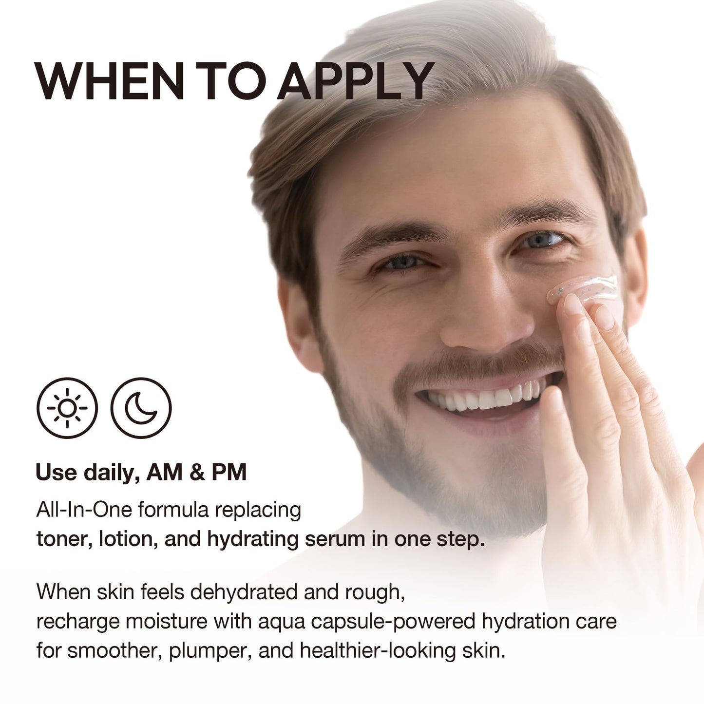 LAB BY He is_ Men's Face Moisturizer Gel - Korean All-in-One Skin Care with Hyaluronic Acid & Niacinamide, Hydrating Serum, 24H Oil Control & Pore Minimizing for Oily Skin, 3.71 fl oz