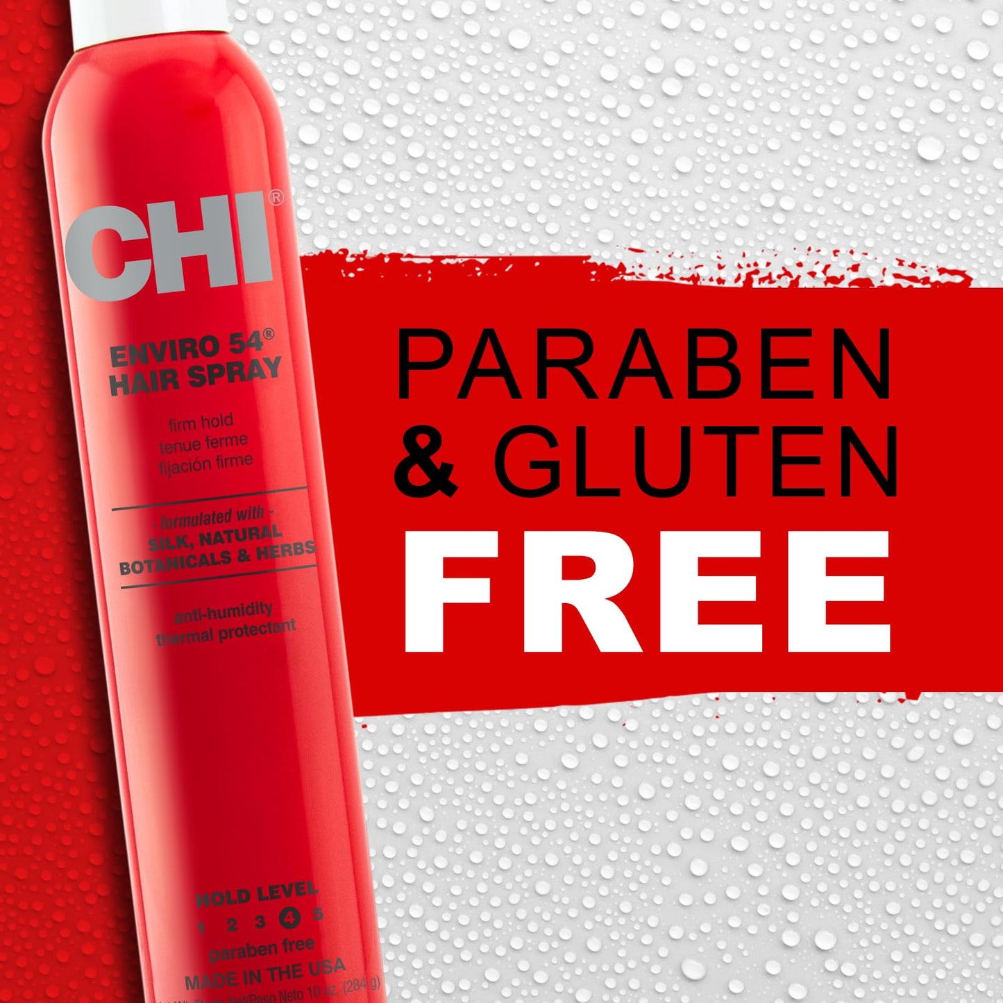 CHI Enviro 54 Hairspray, Firm Hold, Lightweight Spray Finishes & Secures Hairstyles, Sulfate, Paraben & Gluten-Free, 10 Oz