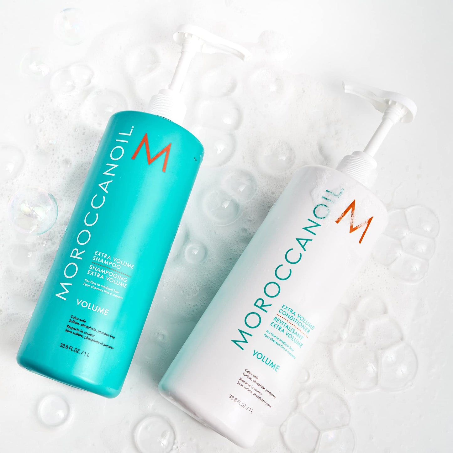 Moroccanoil Extra Volume Shampoo and Conditioner Bundle, 33.8 Fl. Oz.