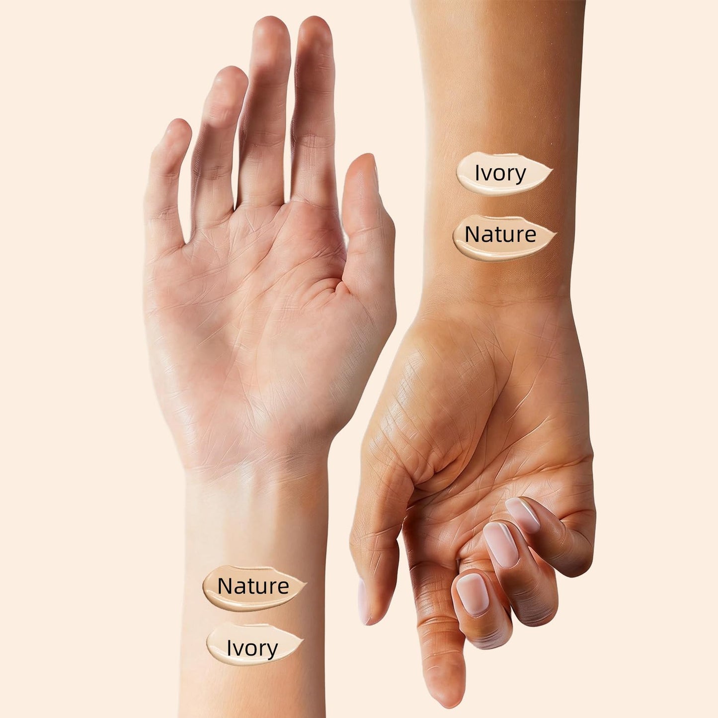 O'CHEAL CC Cream with SPF 50+, Hydrating Color Correcting Cream Full Coverage Lightweight Powder Foundation, Waterproof Long Lasting Pre-makeup Primer Facial Concealer Refine Skin Texture (Natural)