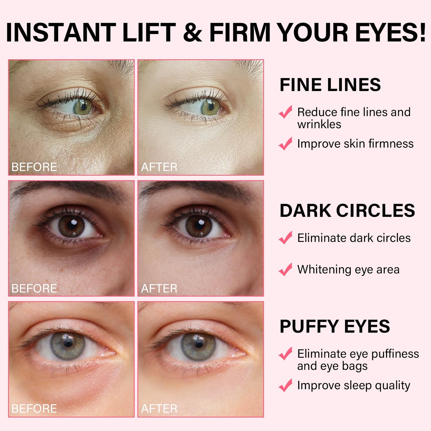 iMethod PDRN Collagen Boost Eye Patches - Under Eye Mask, Instant Lift Eye Mask for Reduce Fine Lines & Wrinkles, Firming Under Eye Patches for Dark Circles, Puffy Eyes, Eye Bags, 8 Pairs