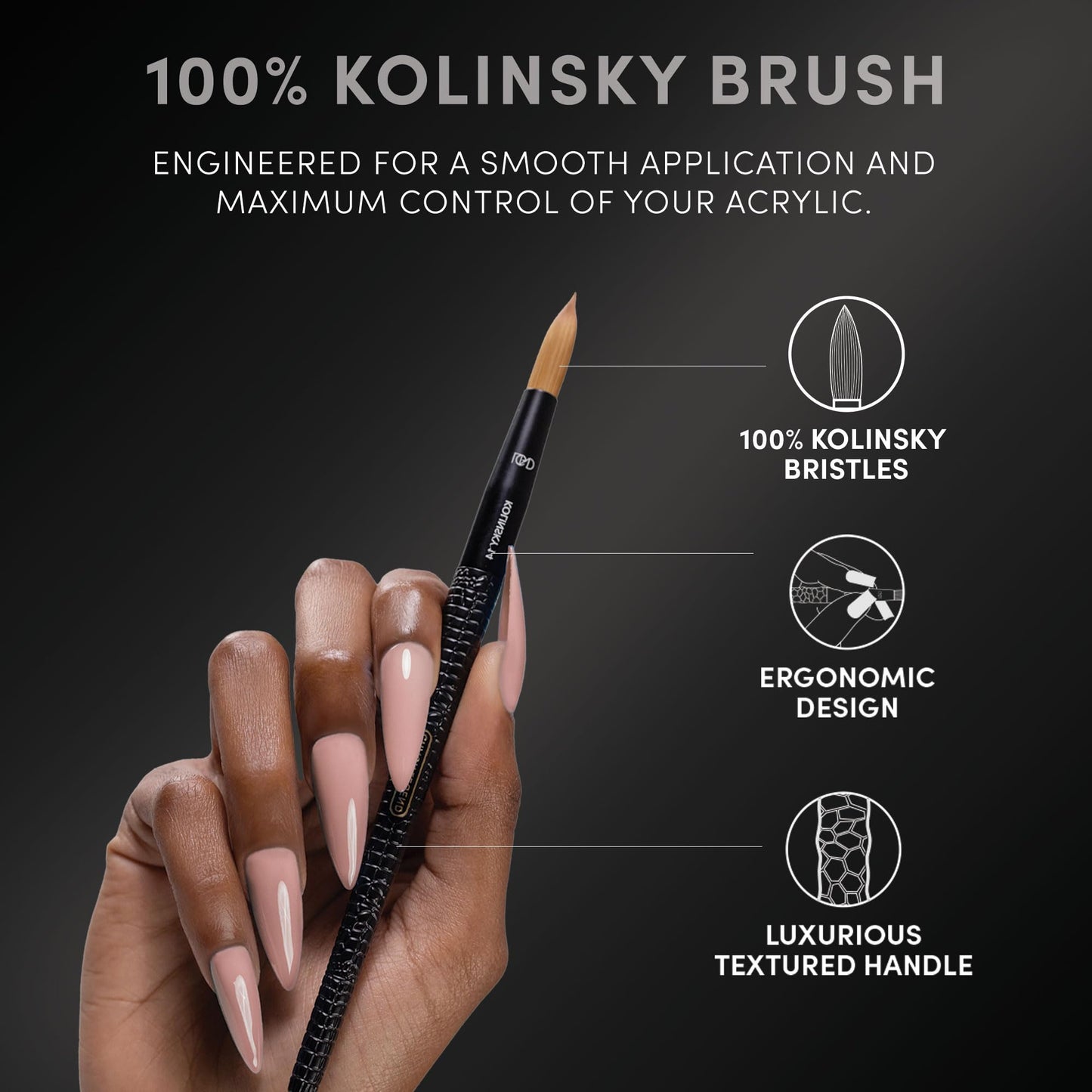 Chaun Legend LGND 100% KOLINSKY Acrylic Brush #8