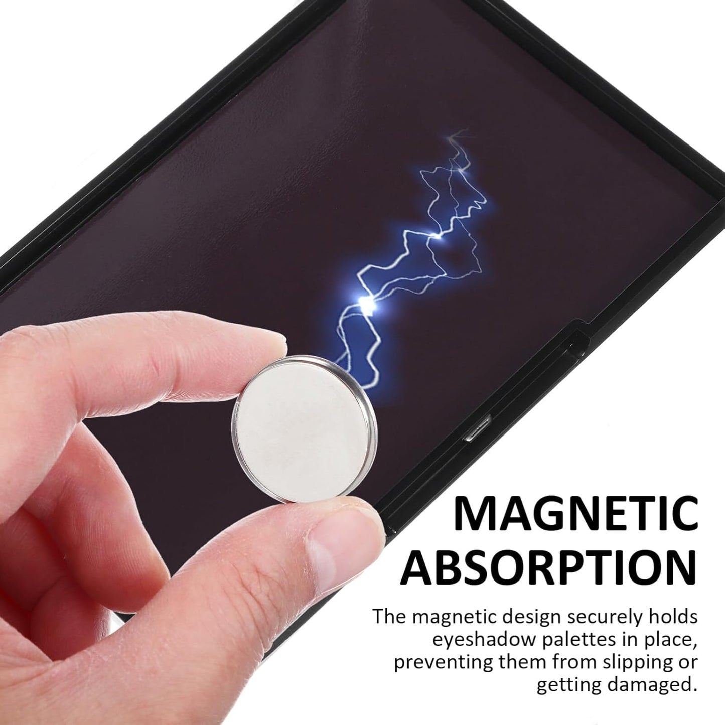 Empty Magnetic Eyeshadow Palette - 12 Metal Pans & Eyeshadow Brush | 11.00x7.50x1.50cm
