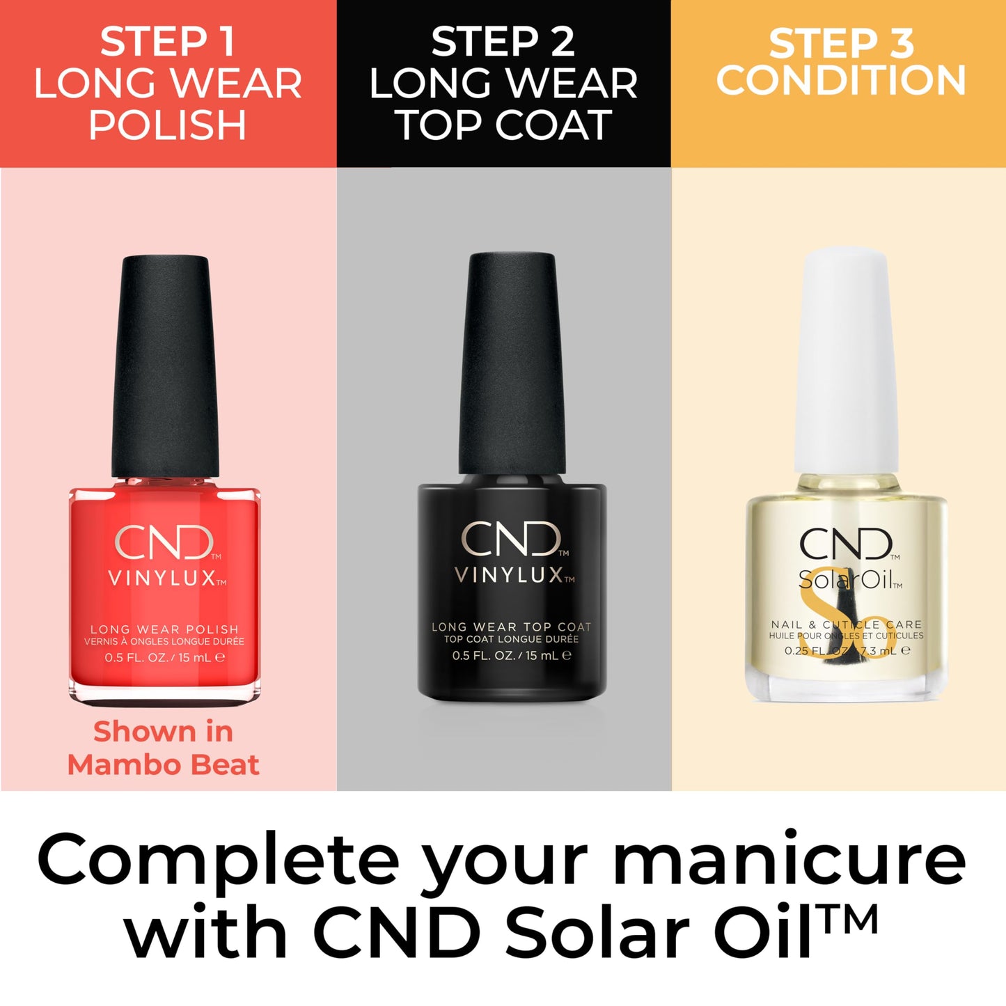 CND Vinylux Longwear Coral Nail Polish, Gel-like Shine & Chip Resistant Color, Tropix, 0.5 fl. oz