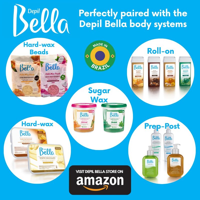 DEPIL BELLA Pink Hard Wax Beads 2.2 lbs for Hair Removal, High-Performance for Short and Resistant Hair, Vegan, Body and Face Wax Beads With Dragon Fruit Extract