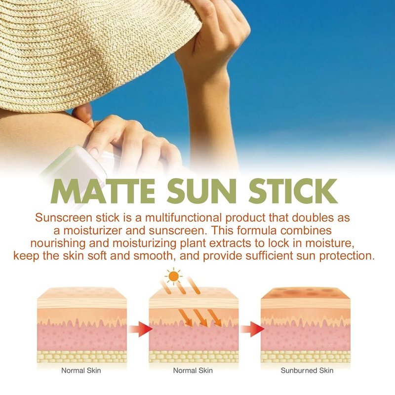 Korean Sunscreen Stick - Matte Sun Stick with Mugwort & Camellia | SPF 50+ PA+++ Non-Greasy, 18g