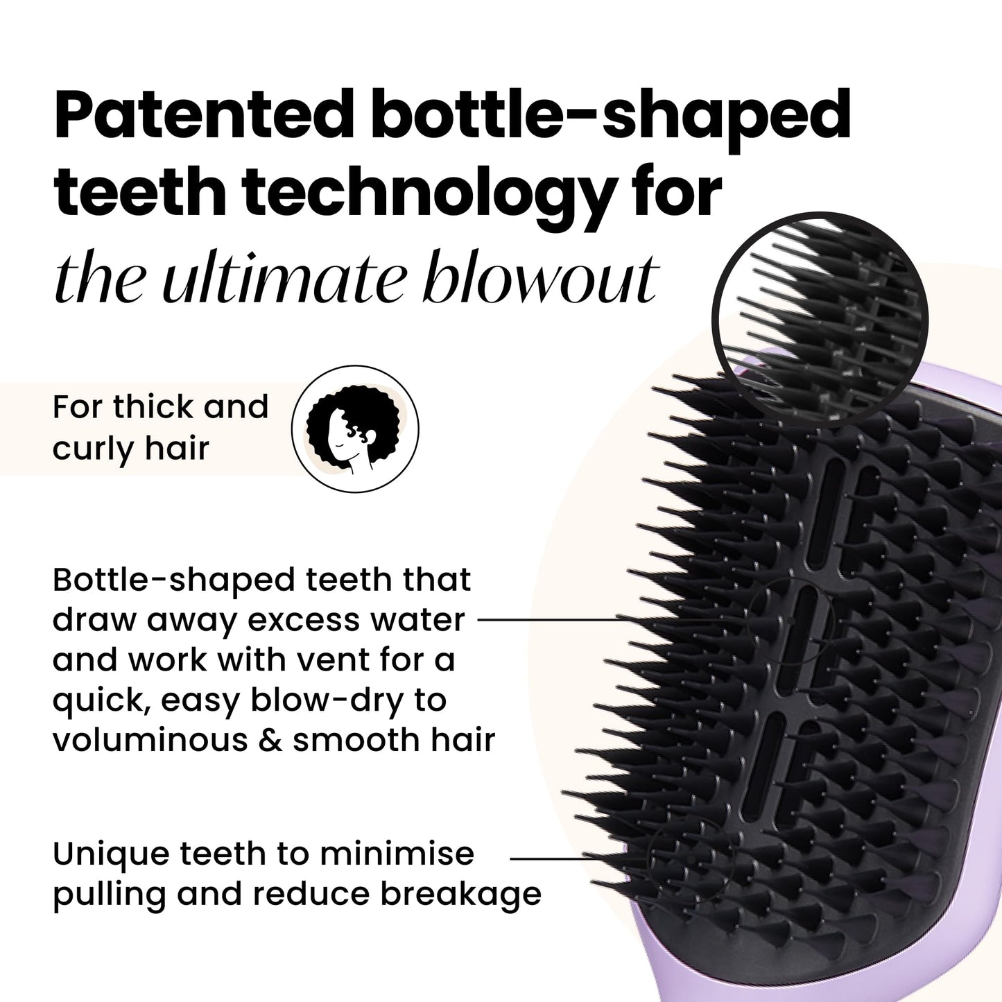 Tangle Teezer | Easy Dry & Go Vented Hairbrush for Wet Hair | Long & Wavy Hair | Adds Volume, Smoothness and Shine | Vented Brush Reduces Blow Dry Time