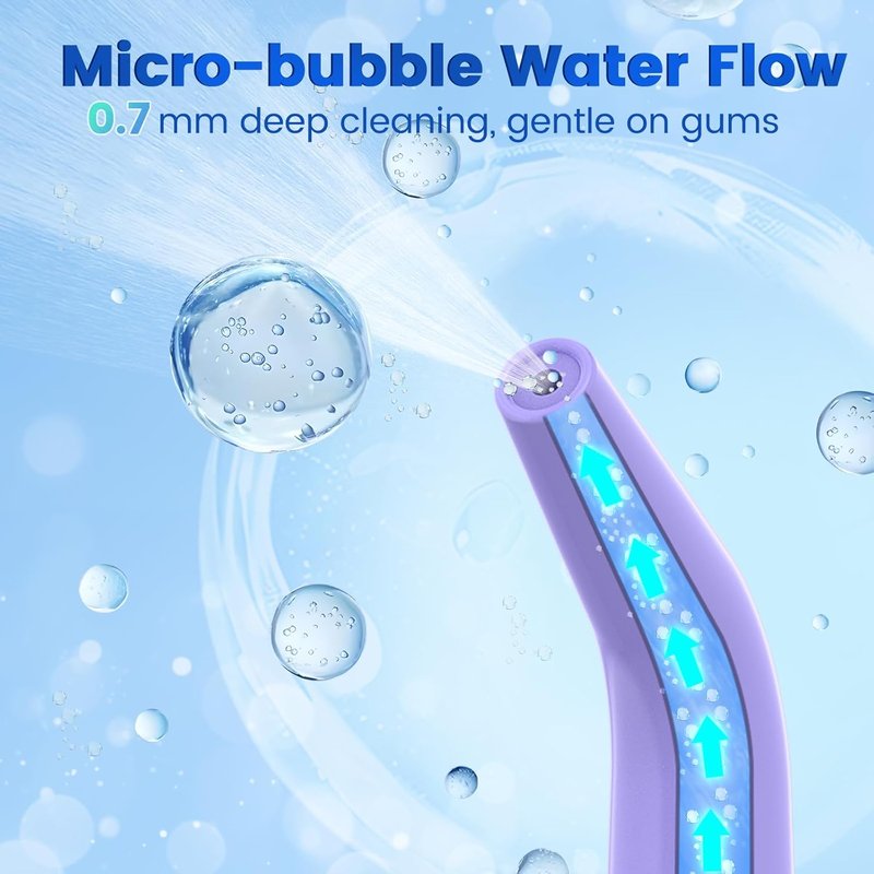 Water Flosser for Teeth - Portable Rechargeable Oral Irrigator with 5 Jet Tips | IPX7 Travel Dental Care