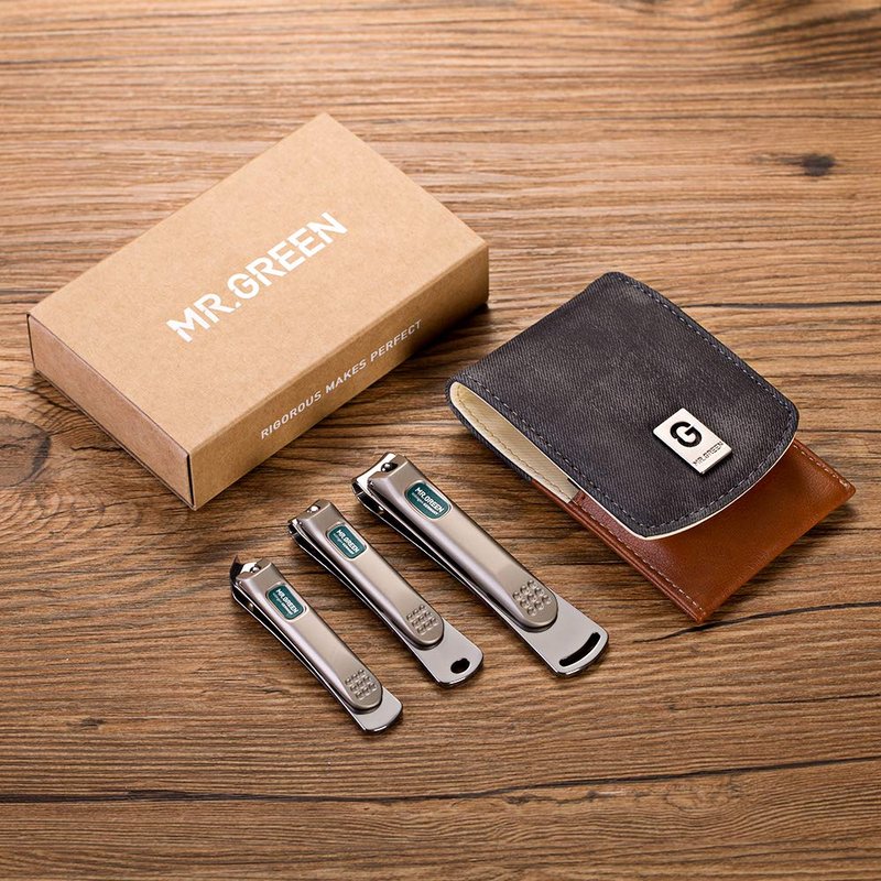Stainless Steel Nail Clippers Set - 3 Pcs Professional Nail & Toenail Cutter for Men & Women