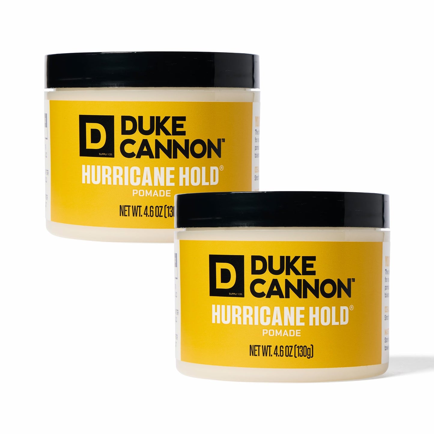 Duke Cannon News Anchor Hurricane Hold Pomade 2-Pack, 4.6oz – Maximum Hold, Matte Finish, Plant-Based Thickeners, Anti-Static, Fresh Citrus & Cedarwood Scent