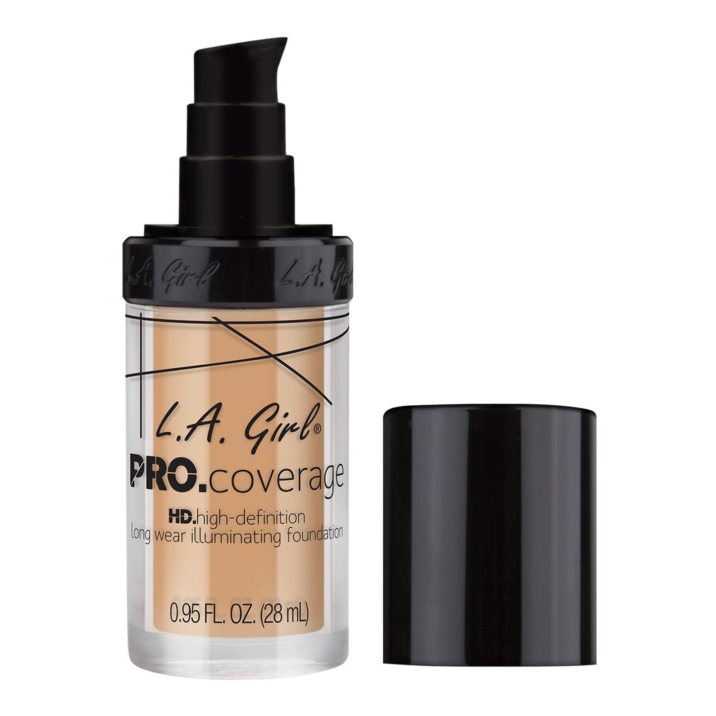 L.A. Girl Pro Coverage Liquid Foundation, Natural, 0.95 Fl Oz (Pack of 2)