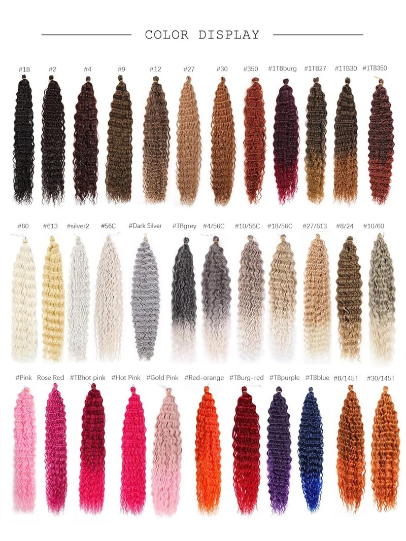MAYSA Ocean Wave Crochet Hair Extensions 30in Ombre Crochet Hair 6Packs Soft Synthetic Braiding Curly Crochet Hair for Women #T8/24 Brown mix Blonde