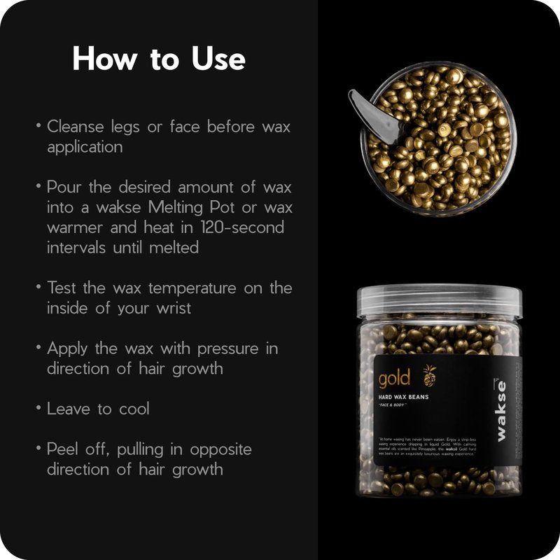 Mini Gold Hard Wax Beans - 4.8 Oz | Smooth Hair Removal Wax for All Skin Types