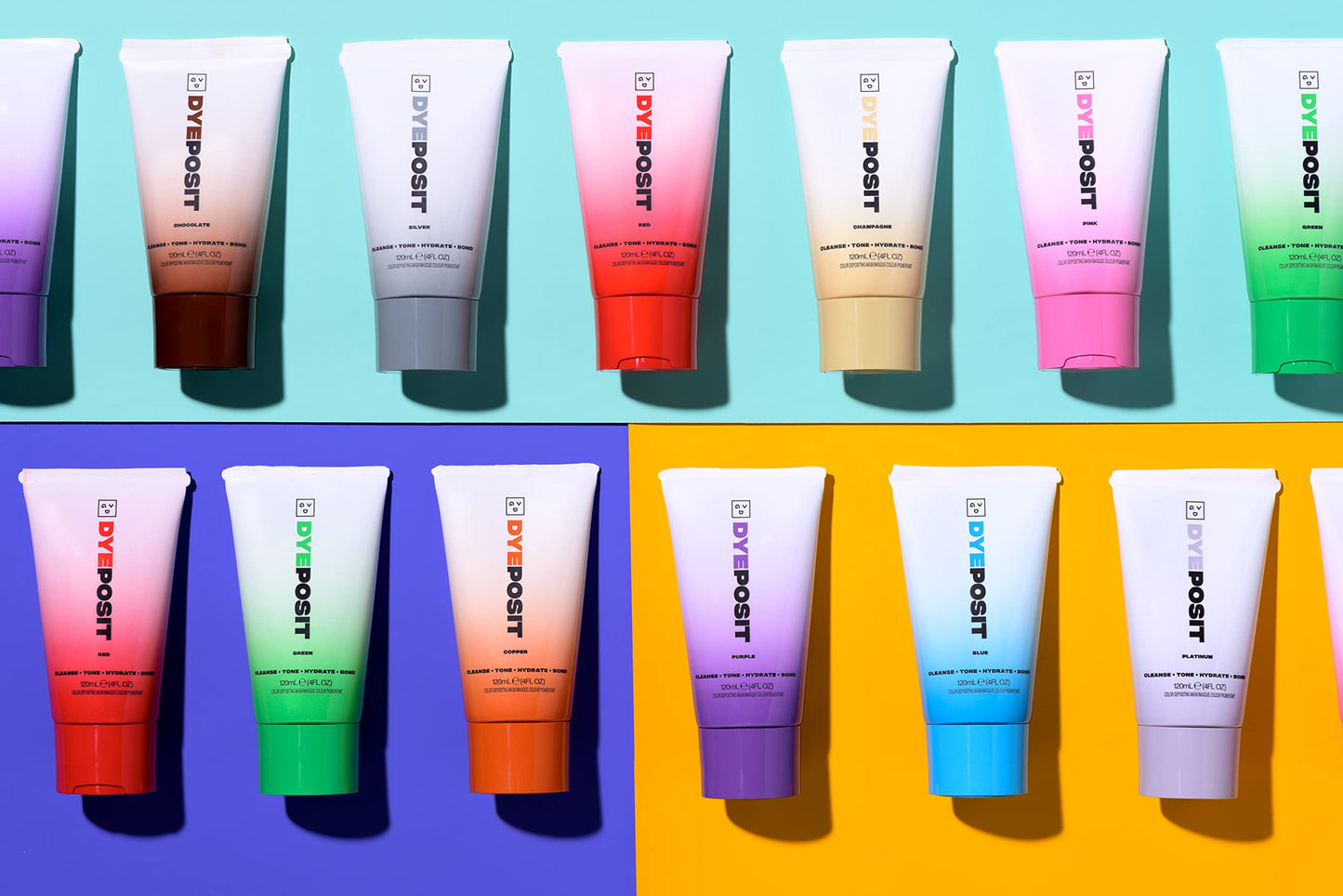 GDY DYEposit Color Depositing Conditioner (Copper) and Semi Permanent Hair Dye (Riot)
