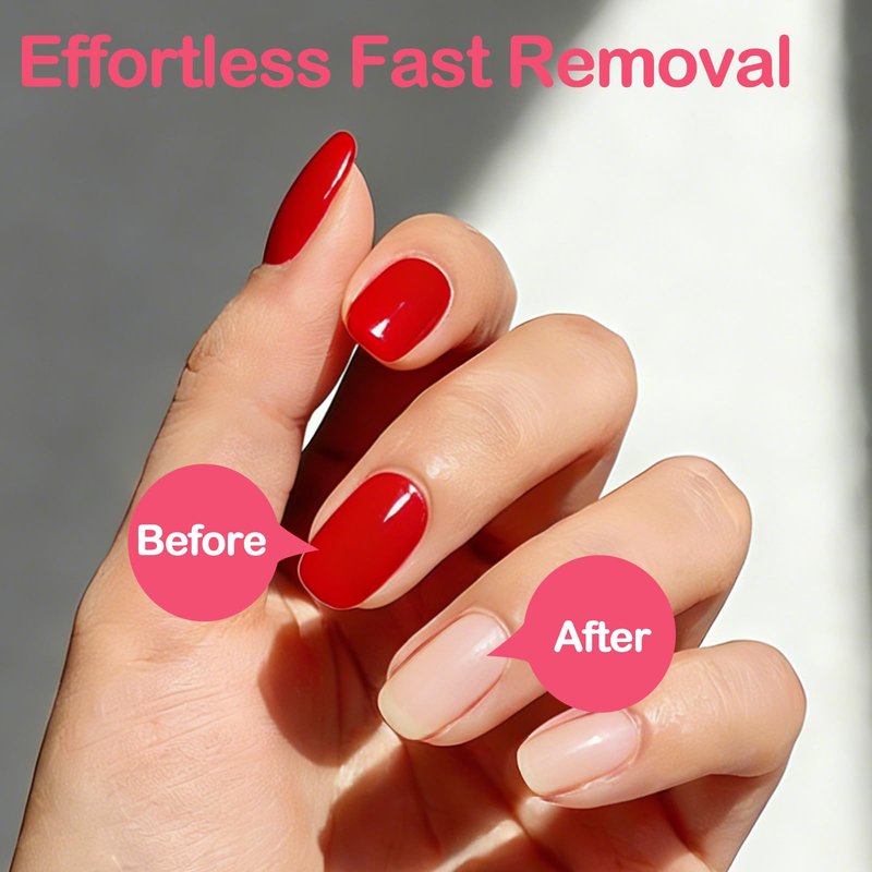 NXJ INFILILA Upgraded Nail Polish Remover Pads - Jumbo Size 50 PCS Acetone Pads with Rose Oil & Aloe Vera, Individually Sealed, Travel-Friendly, Lint-Free, for Regular Polish, Home & Salon Use