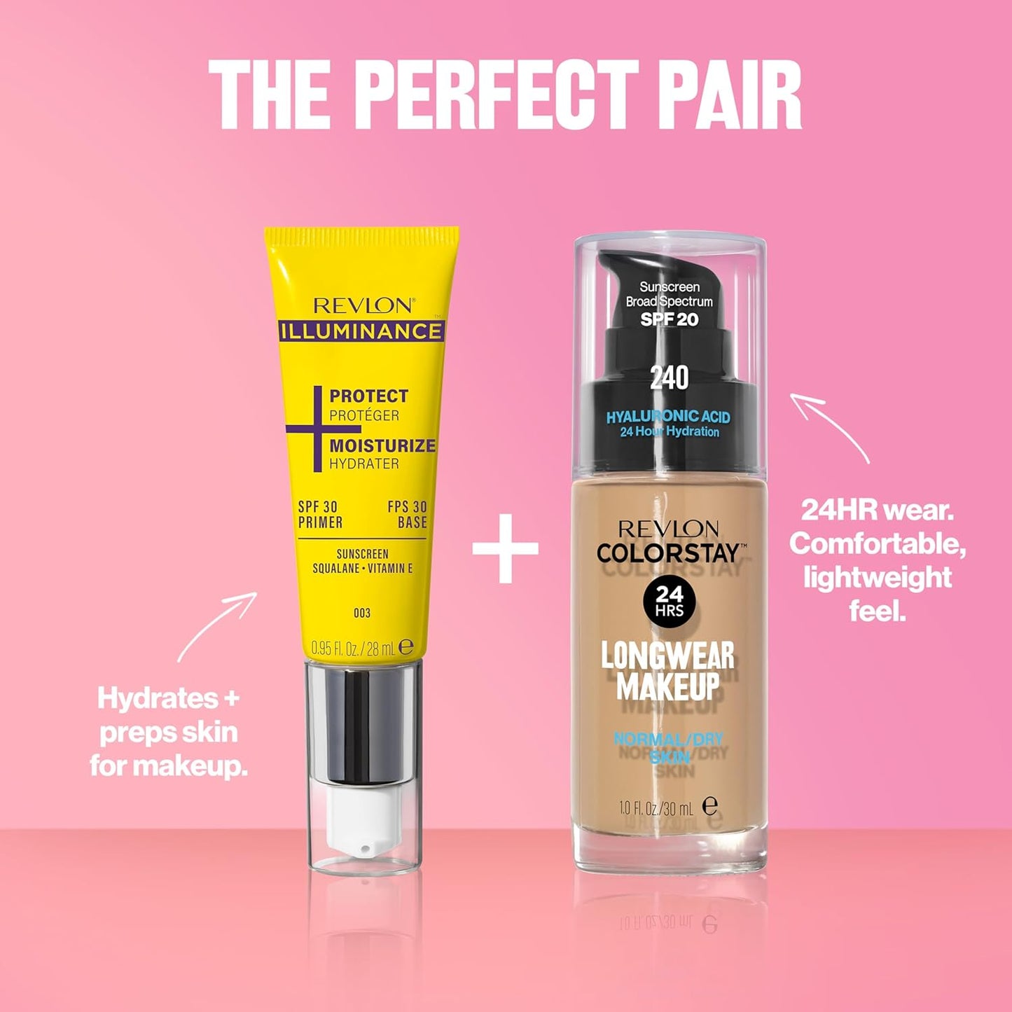 Revlon Illuminance Moisturizing Primer - SPF 30 Face Makeup Primer with Squalane & Vitamin E | 0.95 fl oz