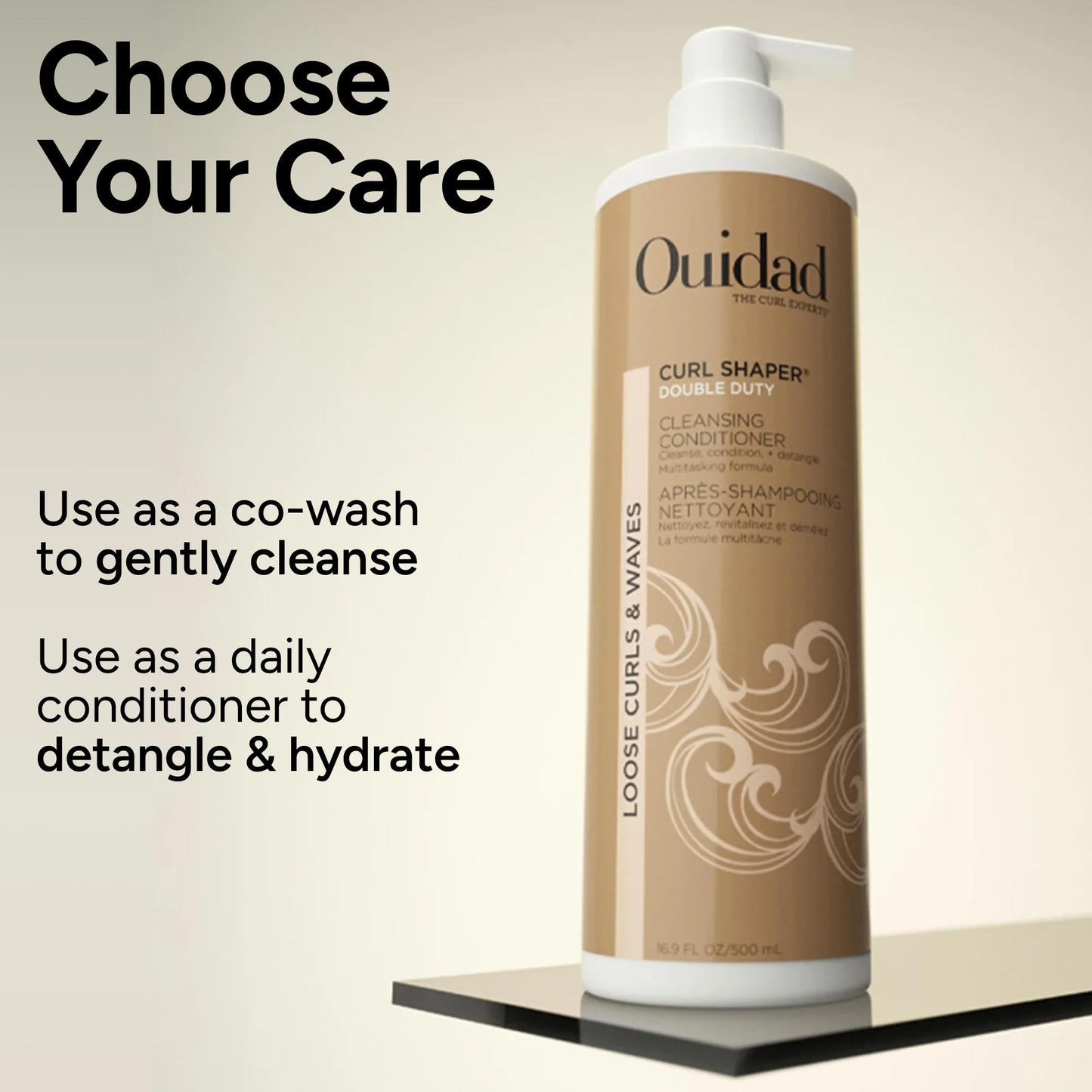 Ouidad Curl Shaper Double Duty Weightless Cleansing Conditioner, 16 Fl Oz, 94116