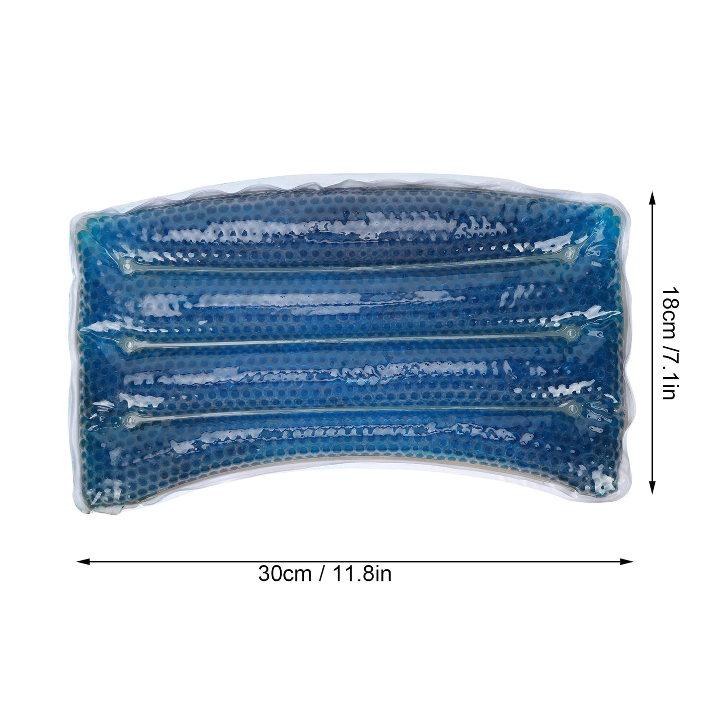 30cm Bathtub Spa Pillow, Non‑Slip Support Head Neck Soft Comfortable Bath Ice Gel Pillows for Tub (Blue)