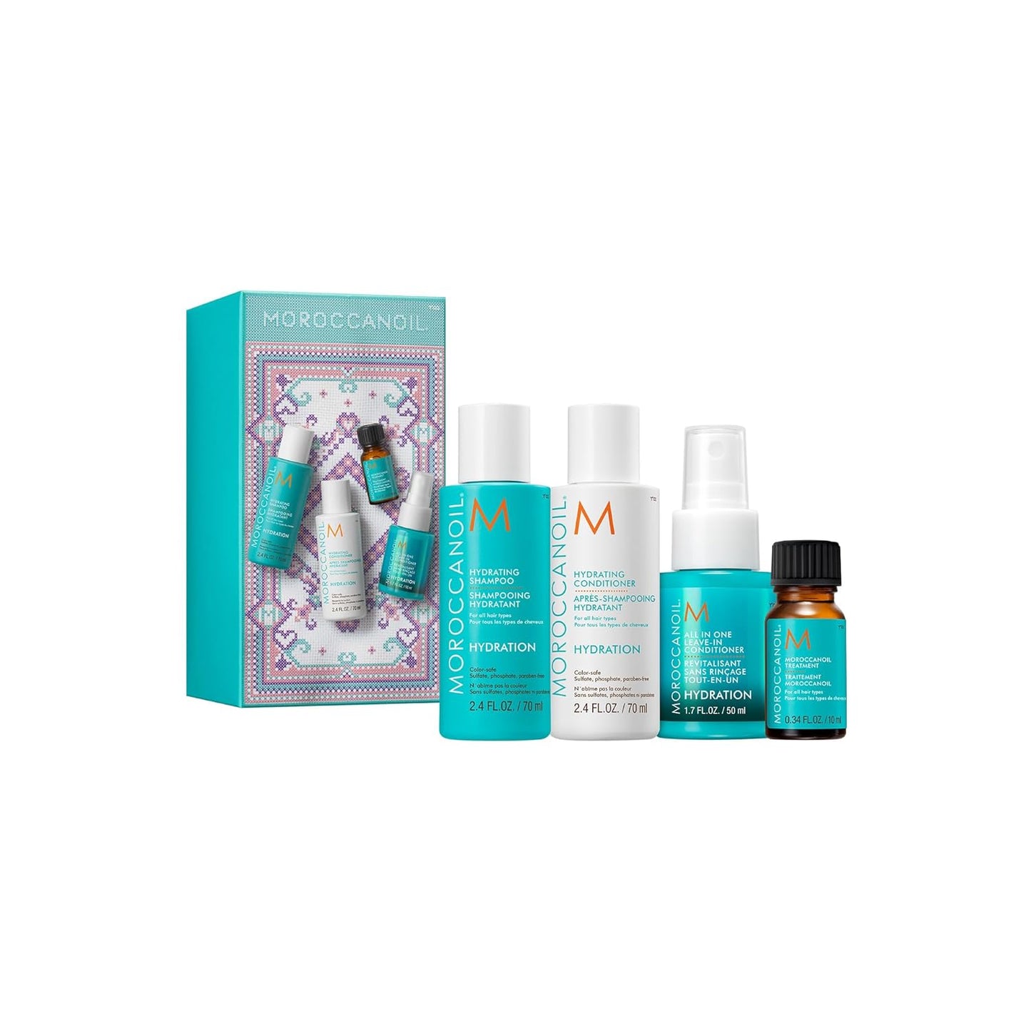 Moroccanoil Mini Hair Hydration Essentials Set - Nourishing Oils for Soft, Shiny Hair