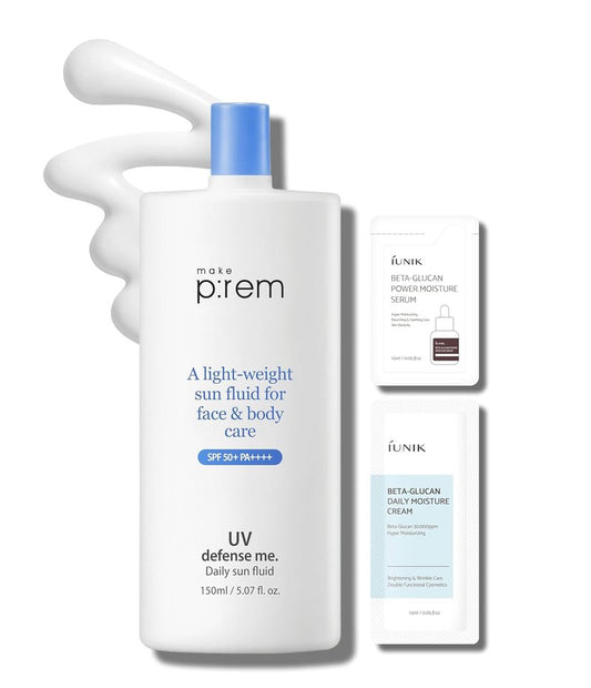 Defense Me Daily Vegan Sun Fluid SPF 50+ | Non-Greasy, Hydrating Sunscreen for Sensitive, Acne-Prone Skin