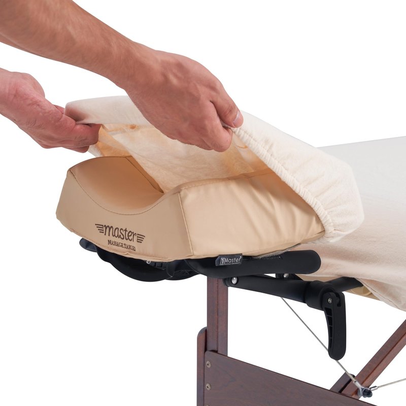 Master Massage Cotton Flannel Sheets Set (3 Piece Set) Massage Table Cover Set, Beauty Salon SPA Bed Replacement Cover, Includes Table Cover, Face Cushion Cover, Table Sheet, Pure White