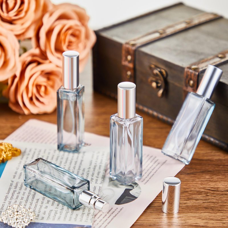 Singhoow 20 Pcs Perfume Travel Refillable 20 ml, Mini Cologne Perfume Bottles Empty, Portable Sprayer for Travel Size Spray Bottle Pocket Glass Spray Bottles Toiletries Sample Dispenser(Gray)
