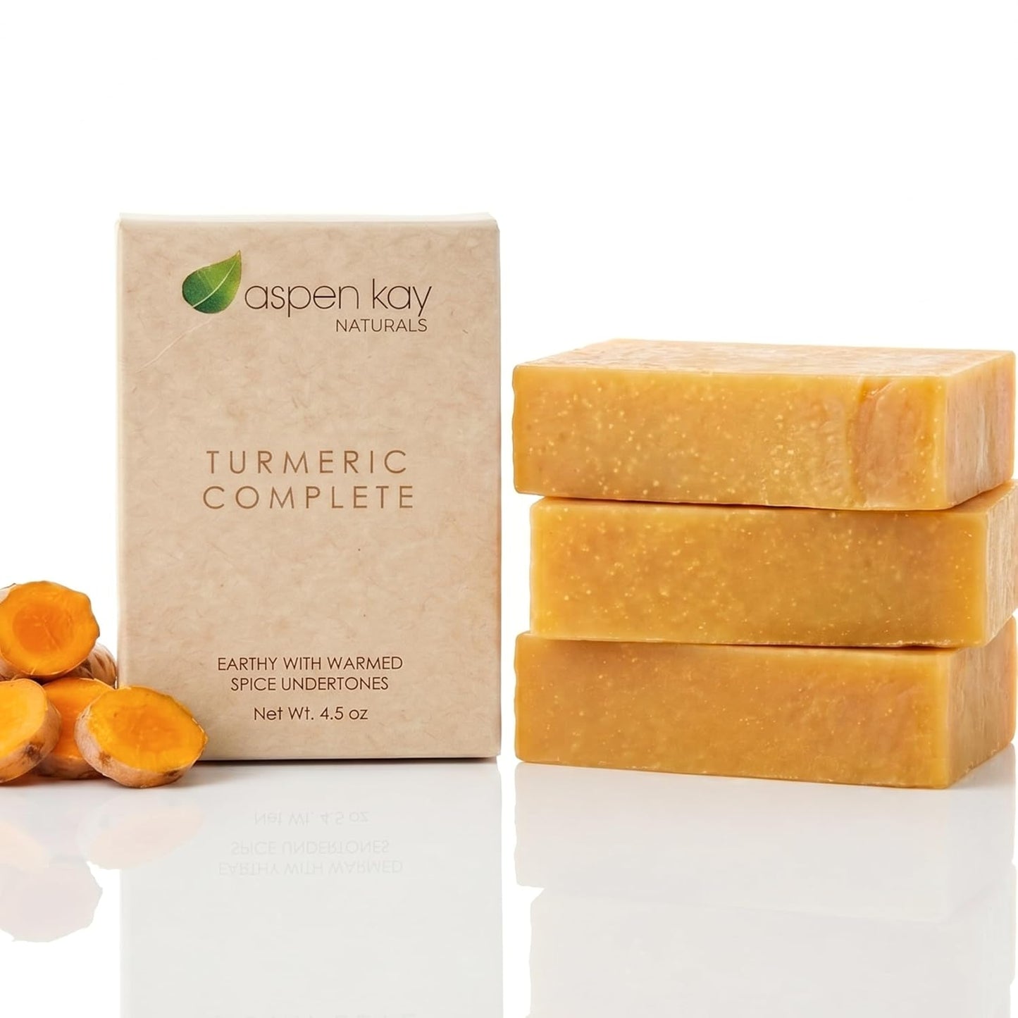Turmeric Soap Bar - Organic Shea Butter & Chamomile | Gentle Face & Body Wash for Sensitive Skin, 4.5 oz (3 Pack)