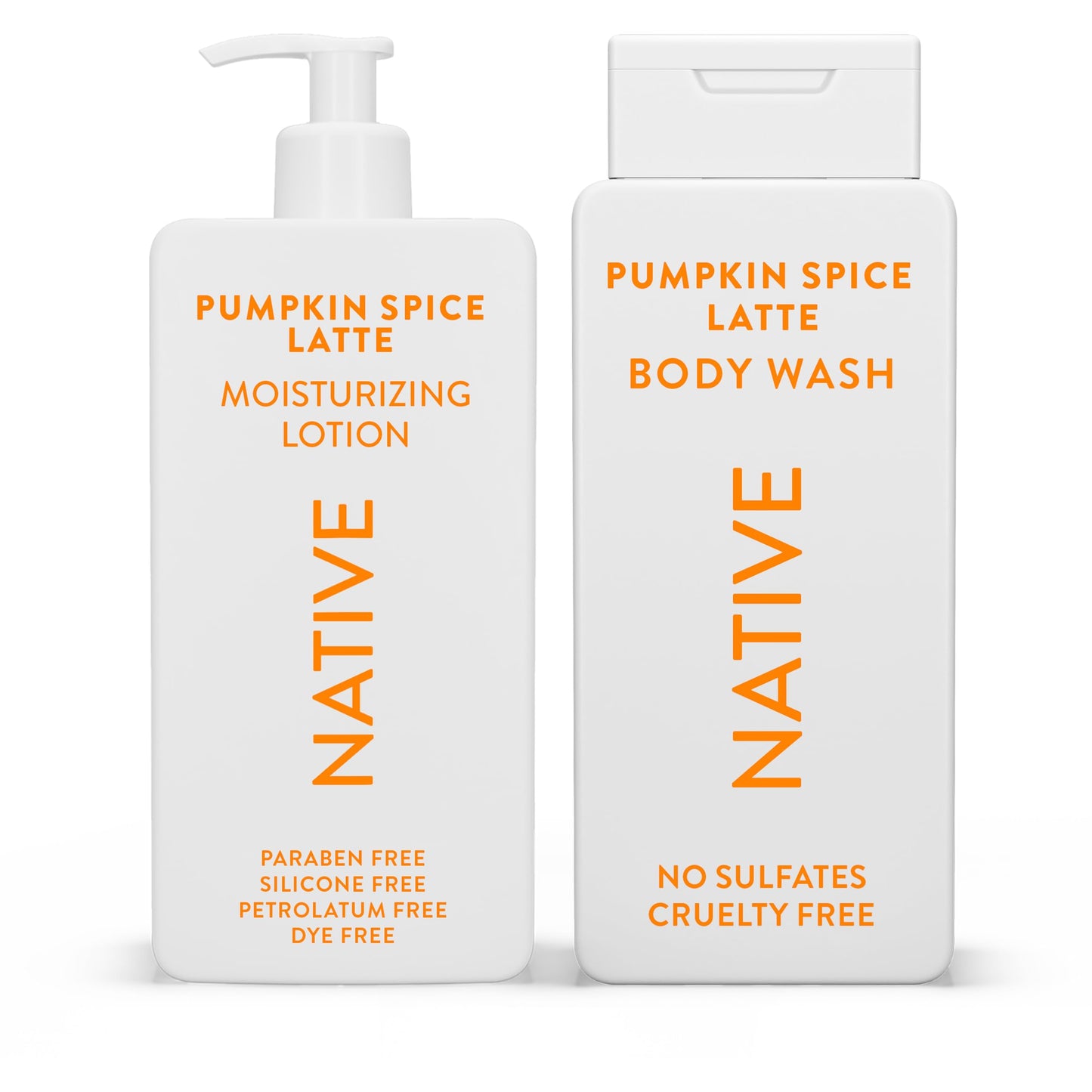 Native Body Wash & Moisturizing Lotion Set – Pumpkin Spice Latte – Naturally Derived Ingredients – Paraben Free – Daily Hydration & Gentle Clean – Personal Care Gift Bundle