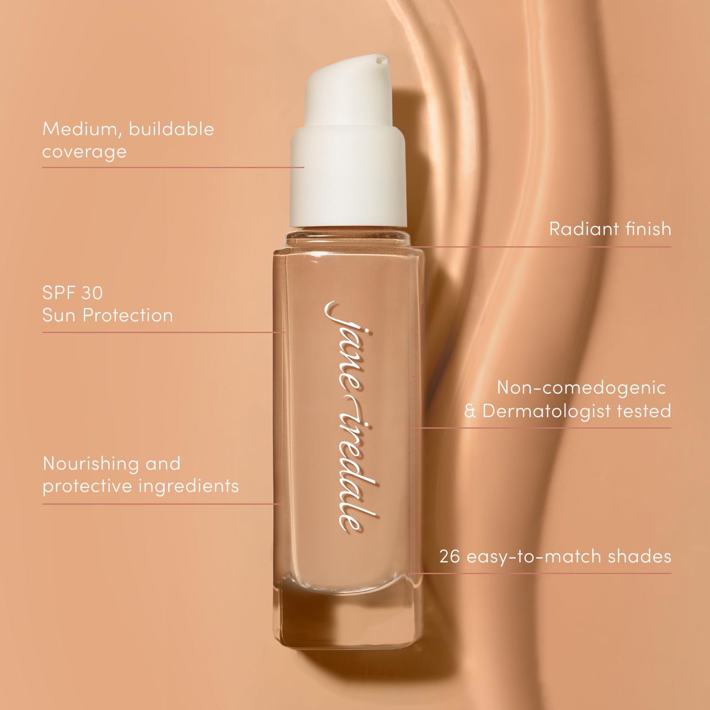 jane iredale Skintuition SPF 30 Radiance-Boosting Liquid Foundation 36 Light Medium